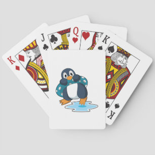 Penguin with Lifebuoy Poker Cards