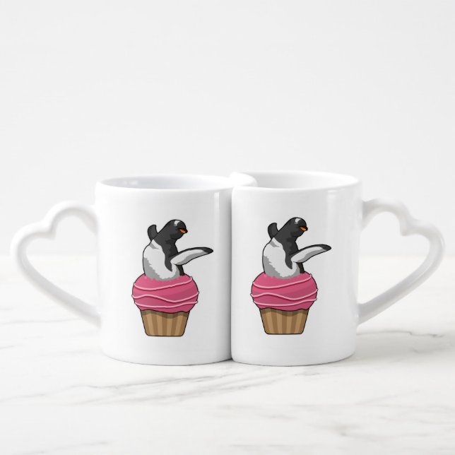 Penguin with Muffin Coffee Mug Set (Front Nesting)