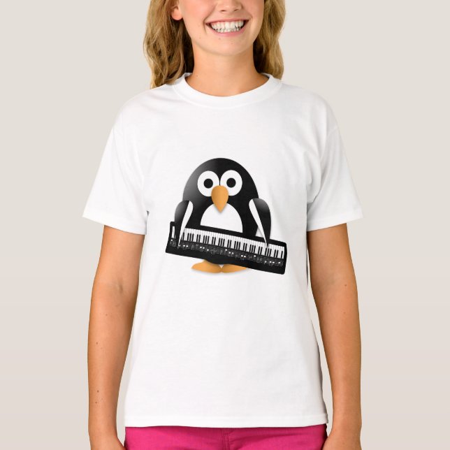 Penguin with piano T-Shirt (Front)