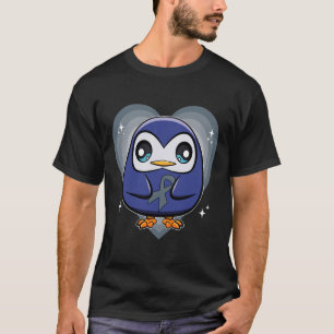 Penguin With Ribbon World Dyslexia Awareness T-Shirt