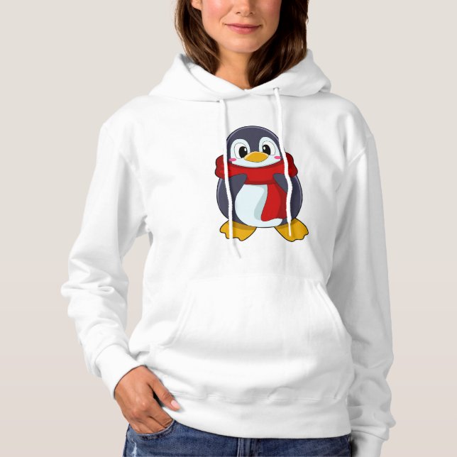 Penguin with Scarf Hoodie (Front)