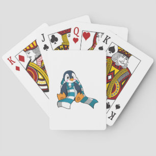 Penguin with Scarf Poker Cards