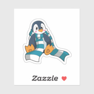 Penguin with Scarf Sticker