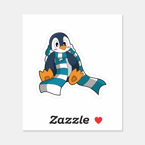 Penguin with Scarf Sticker