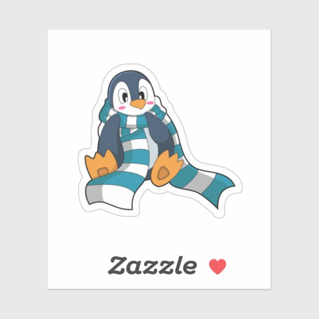 Penguin with Scarf Sticker (Sheet)