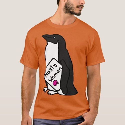 Penguin with Sign Supporting Kamala T_Shirt