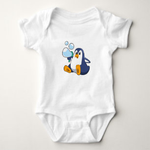Penguin with Soap bubbles.PNG Baby Bodysuit