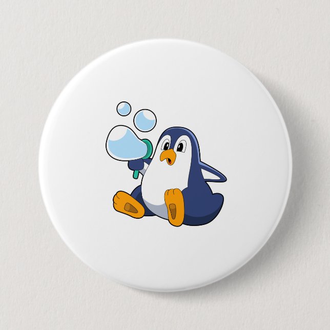 Penguin with Soap bubbles.PNG Button (Front)