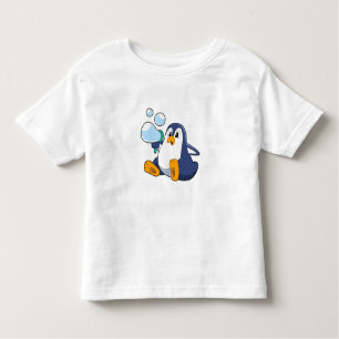Penguin with Soap bubbles.PNG Toddler T-shirt