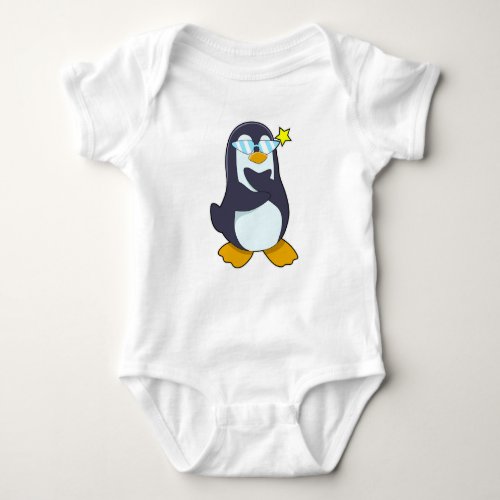 Penguin with Sunglasses Baby Bodysuit