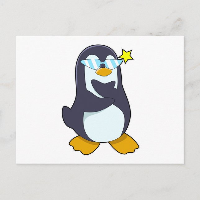 Penguin with Sunglasses Postcard (Front)