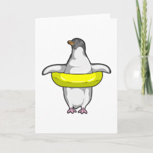 Penguin with Swim ring Card