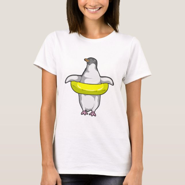 Penguin with Swim ring T-Shirt (Front)