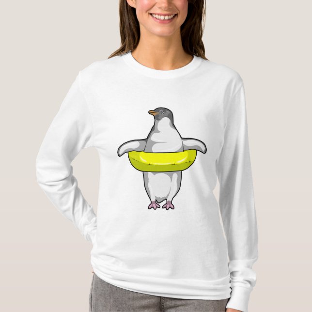 Penguin with Swim ring T-Shirt (Front)