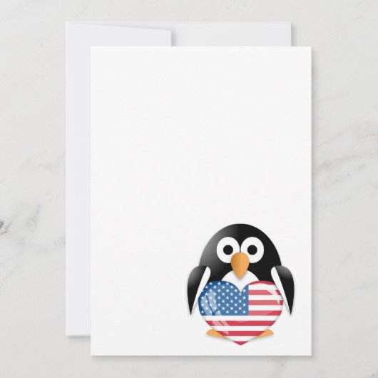Penguin with USA flag (Front)