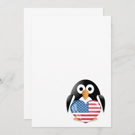 Penguin with USA flag (Front/Back)