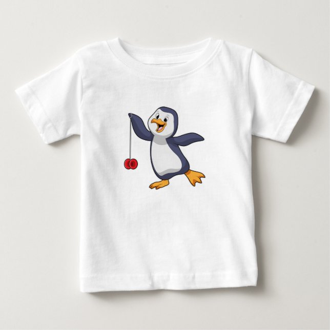 Penguin with Yo-Yo Baby T-Shirt (Front)