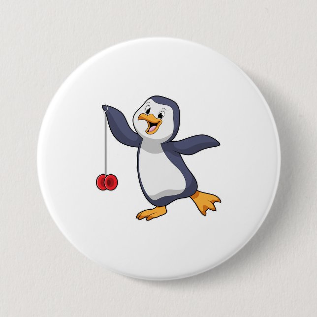Penguin with Yo-Yo Button (Front)