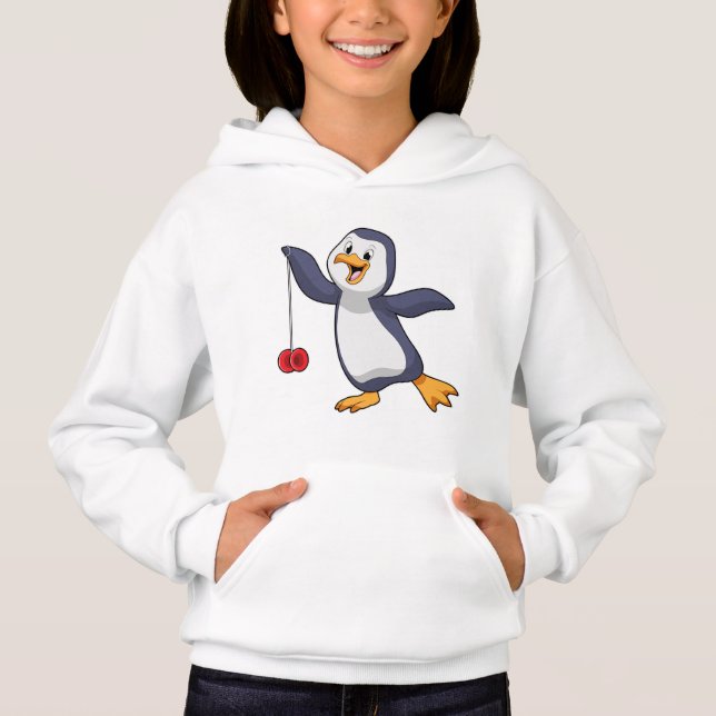 Penguin with Yo-Yo Hoodie (Front)