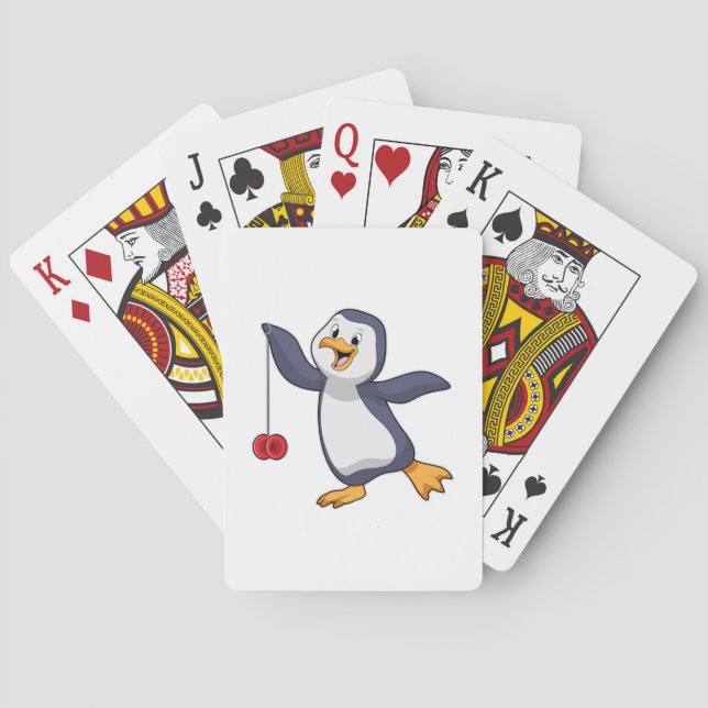 Penguin with Yo-Yo Poker Cards (Back)