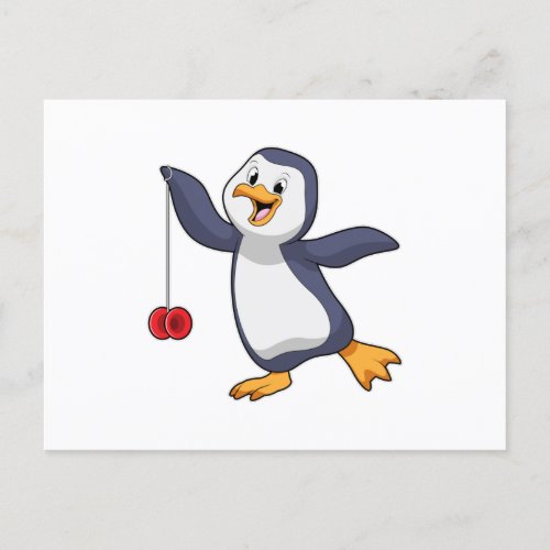 Penguin with Yo_Yo Postcard