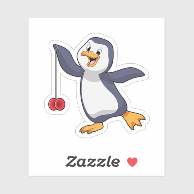Penguin with Yo-Yo Sticker (Sheet)