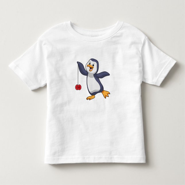 Penguin with Yo-Yo Toddler T-shirt (Front)