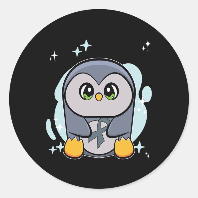 Penguin World Dyslexia Awareness  Classic Round Sticker (Front)