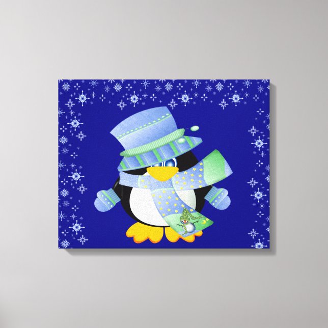 Penguin Wrapped Canvas Print (Front)