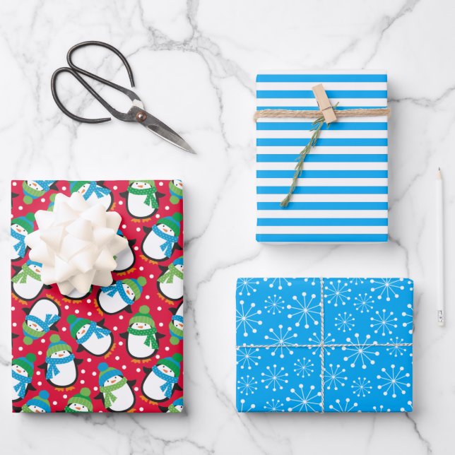 Penguin Wrapping Paper Sheets (Front)