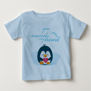 PENGUIN "you warm my heart" Baby T-Shirt