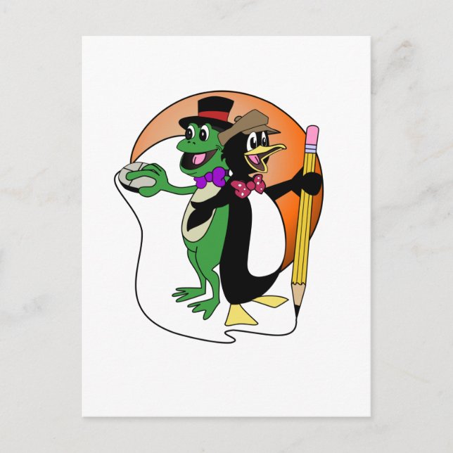 PenguinFrog Logo Products Postcard (Front)