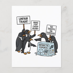 Penguins Against Tariffs Anti Trump Flyer