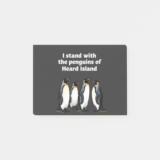 Penguins Against Tariffs Anti Trump Garden Flag   Post-it Notes (Front)