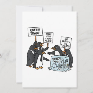 Penguins Against Tariffs Anti Trump Holiday Card