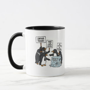Penguins Against Tariffs Anti Trump  Mug