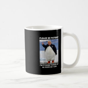 Penguins Against Tariffs Anti-trump Protest Hands  Coffee Mug