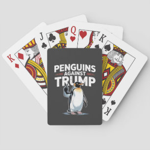 Penguins Against Trump Anti Trump Resist Tarrifs Poker Cards