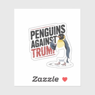 Penguins Against Trump Anti Trump USA  Sticker