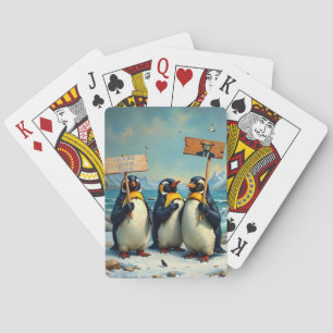 Penguins Against Trump Poker Cards