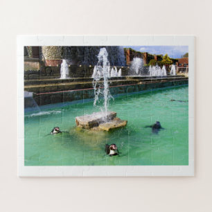Penguins and fountains jigsaw puzzle