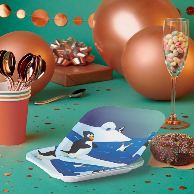 Penguins And Ice Paper Plates (Creator Uploaded)