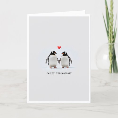 Penguins Anniversary Card