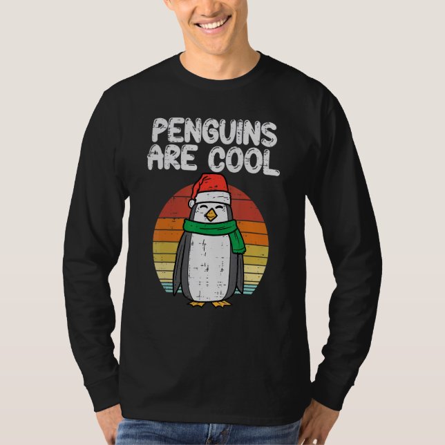 Penguins Are Cool  Animal Christmas Xmas Men Women T-Shirt (Front)