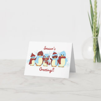 Penguins Around Holiday Card