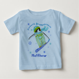 Penguins at Play, Snowboarder, Infant T-shirt