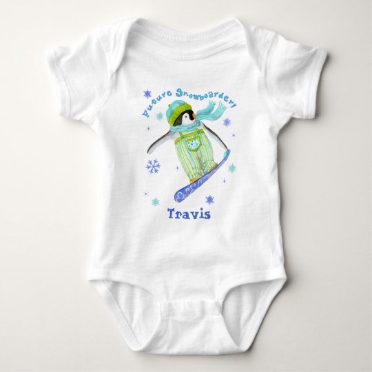 Penguins at Play, Snowboarder, Infant T-shirt