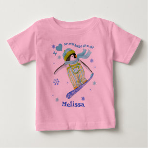Penguins at Play, Snowboarding, Infant T-shirt