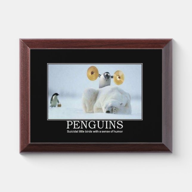 Penguins Award Plaque (Horizontal)