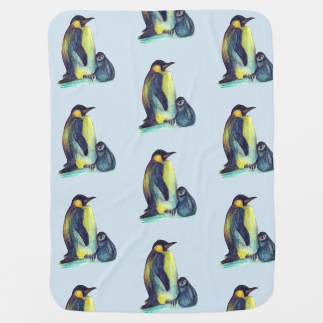 Penguins Baby Blanket (Front)